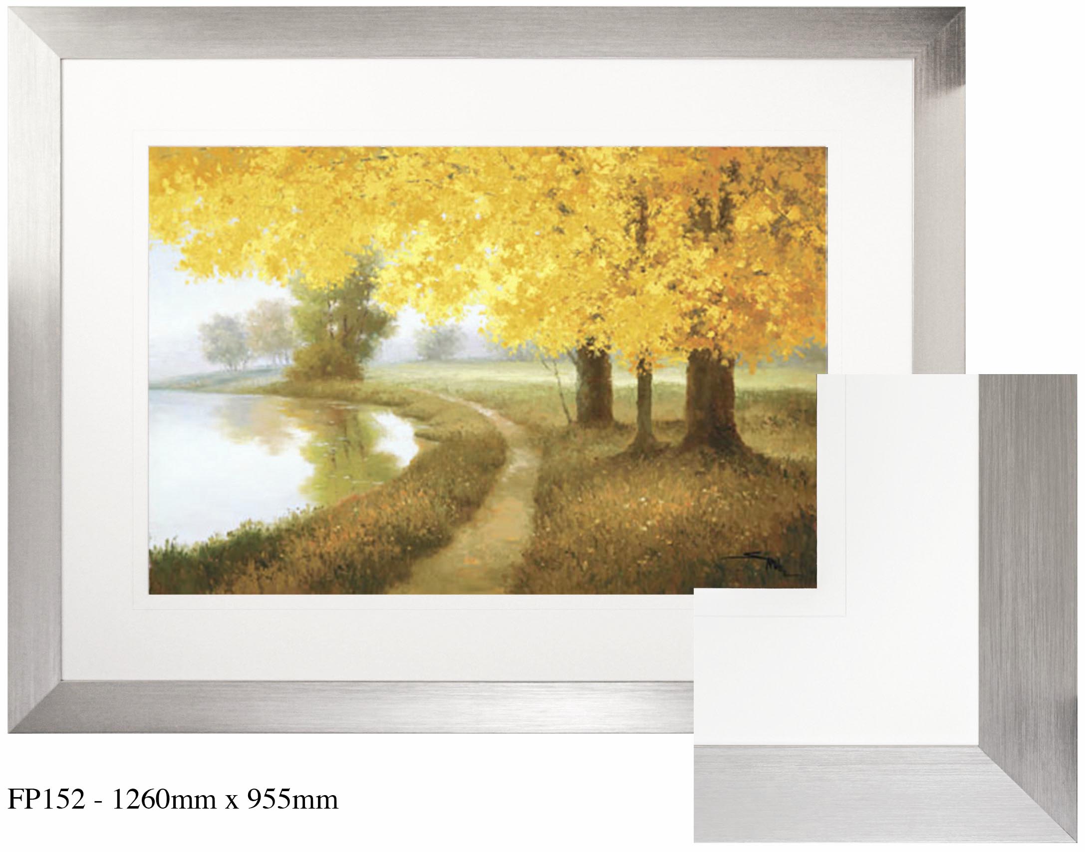 FP152 Wall décor art framed print landscape silver frame